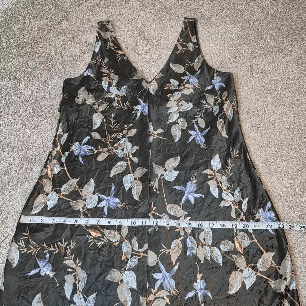 Vince Bellflower V-Neck Slip Midi Dress Size L - Picture 6 of 9